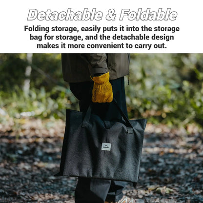 Naturehike, Portable Camping Table, Outdoor Detachable Tactical Camping Table, Lightweight Aluminium Camping Table with Light Pole, Adjustable Height