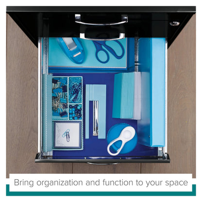 Space Solutions 3 Drawer Letter Width Vertical File Cabinet with Pencil Drawer, White