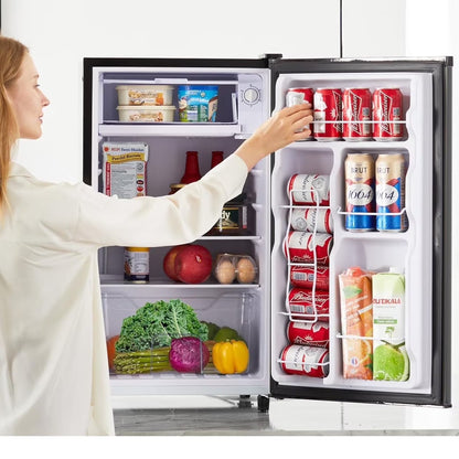Simenmax 3.2 Cu.ft Single Door Mini Fridge,Silver