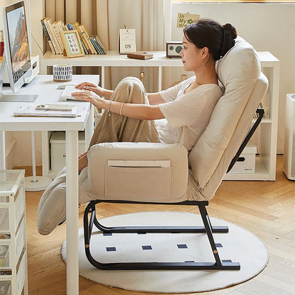 HDUTNGISN Recliner Armchair with Adjustable Backrest,White