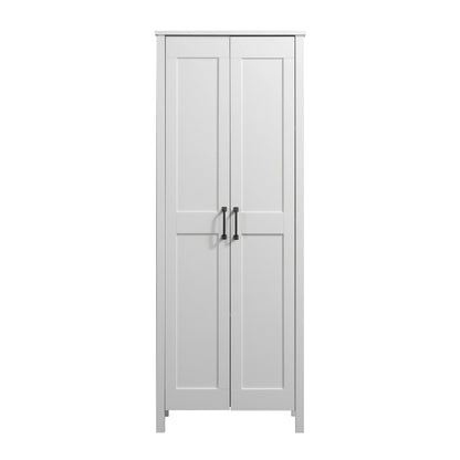 Sauder Two-Door Storage Cabinet, White Finish