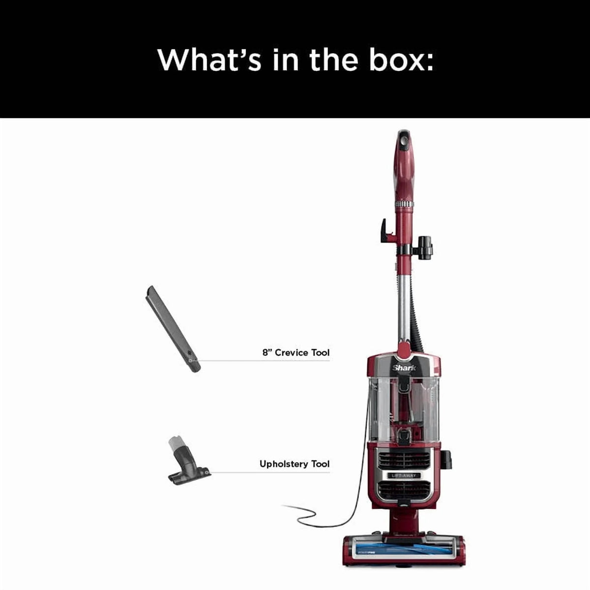 Shark Navigator Lift-Away Upright Vacuum, Pet Friendly, Powerful Suction, Self-cleaning Brushroll, HEPA Filter, Hard Floor and Carpet, Upholstery and Crevice Tool, ZU660 Burgundy