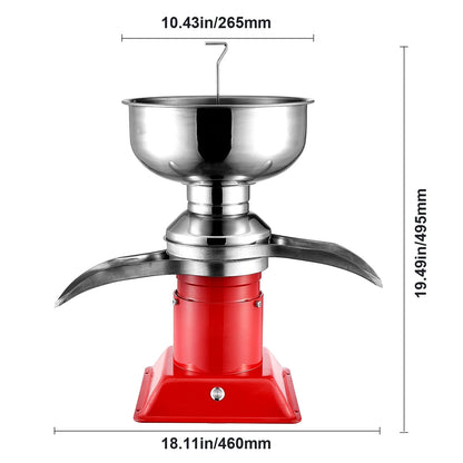 KFFKFF Dairy Cream Spin Separator, Constructed from 304 Stainless Steel, Electrical Cream Dividers, 100L/H Production 10500RPM Bovine Milk Separator, 30W Bovine Cream Separator, Milk Clarifier