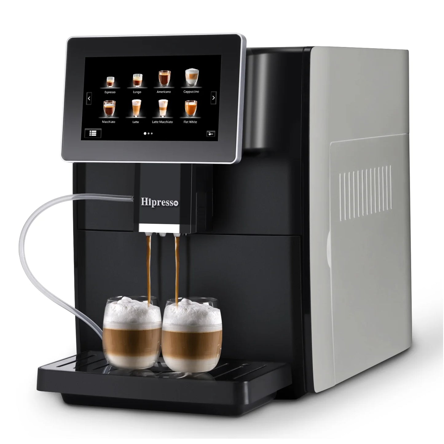 Hipresso CM-1001 Programmable Super-automatic Espresso Coffee Machine with Large 7 inches HD TFT Display