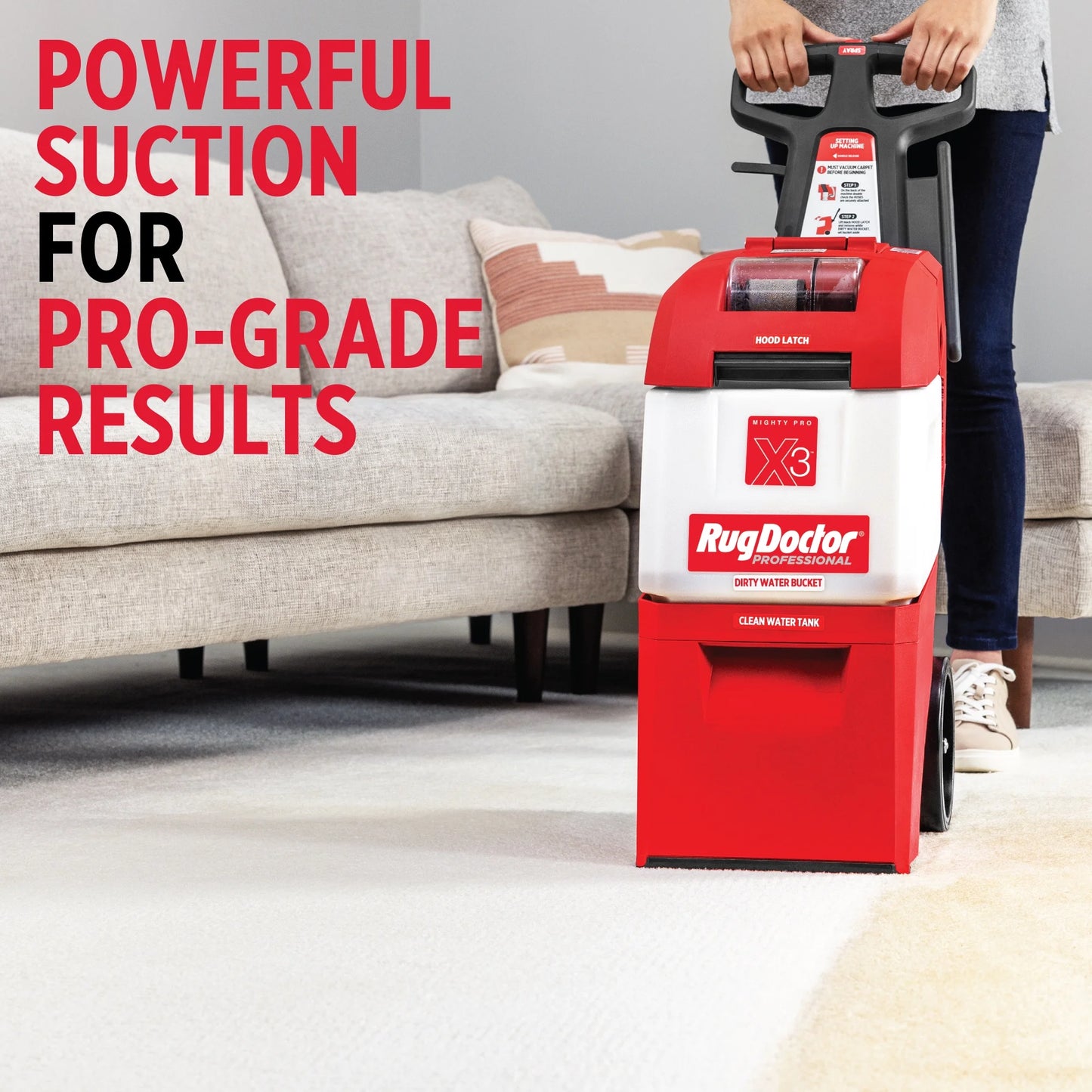 Rug Doctor X3 Commercial Carpet Cleaner - Pro Pet Pack, Includes 48 oz. Pet Cleaner
