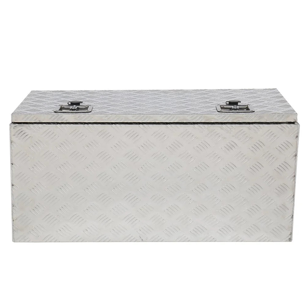 GZXS 36" Aluminum Storage Box Truck Underbody Toolbox Trailer RV Tool Heavy Duty Aluminum Tool RV ATV Trailer Storage Boxes W/Locks Keys Silver (36" x 18" x 17")