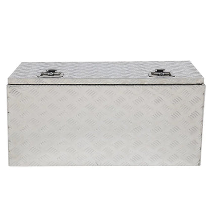 GZXS 36" Aluminum Storage Box Truck Underbody Toolbox Trailer RV Tool Heavy Duty Aluminum Tool RV ATV Trailer Storage Boxes W/Locks Keys Silver (36" x 18" x 17")