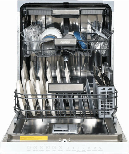 Kenmore 24�?Built-In-Dishwasher w/ 3rd Rack & Turbo Dry-SS Pocket handle