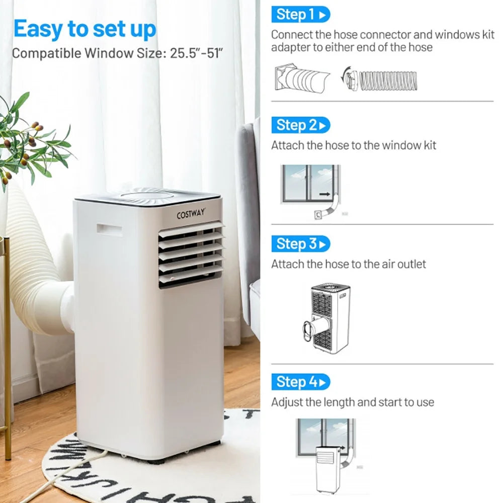 Yardi Yard Portable Air Conditioner 10000 BTU Evaporative Air Cooler Dehumidifier-White, Portable Air Conditioners,Portable AC Cools up to 350 Sq.Ft