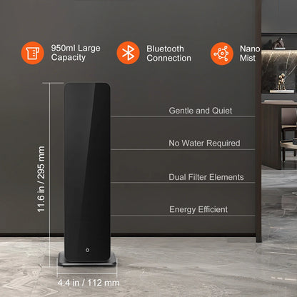 KFFKFF Scent Air Machine, 900ml Bluetooth Smart Floor Standing Aromatherapy Machine, 3000sq.ft Waterless Essential Oil Scent Air Diffuser for Large Room Office