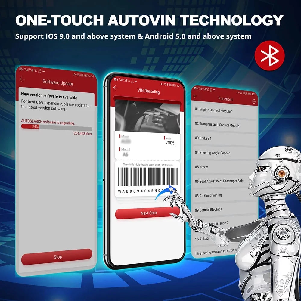 Thinkcar Thinkdiag 2 Obd Scanner Bluetooth Bidirectional Scan Tool Full System Diagnostic, 15+ Reset Functions, CAN-FD