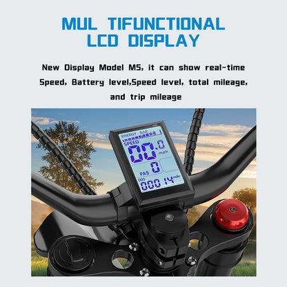50MPH Freego X2Pro Electric Motorcycle for Adults 6000W(Peak) Motor 60V 30Ah Battery Electric Bicycle Full Suspension Ebike