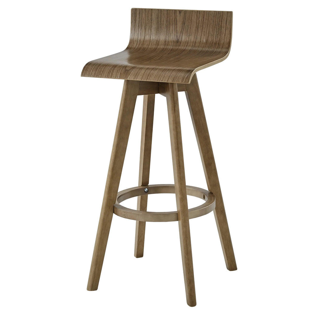 Weston Home Aleksi Modern Wood 29-inch Swivel Bar Stool, Set of 2, Natural