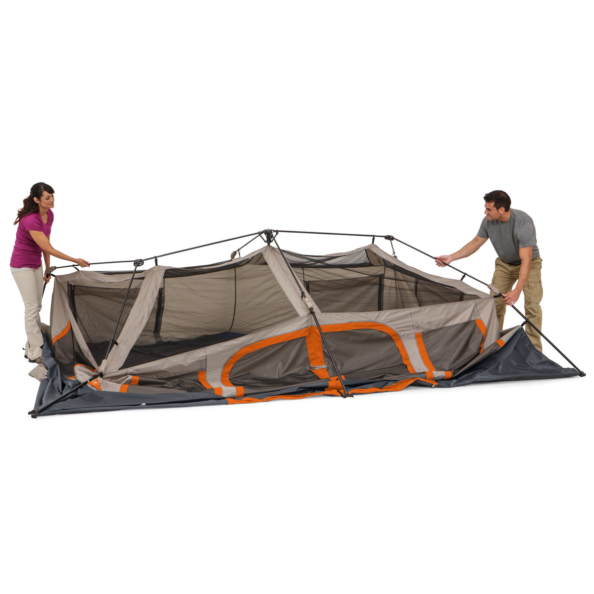 Ozark Trail 10-Person Instant Cabin Tent �C 2-Room Family Camping Tent with Rainfly