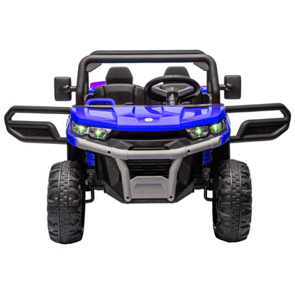 Xuanlur 24V 2 Seater Kids Ride on Car Truck, Ride on UTV W/ 2x200W Motor, 24 Volt Ride on Toys W/ Dump Bed/Shovel, Electric Car for Kids W/ Durable Tires, LED Light, Music, Remote Control, Black