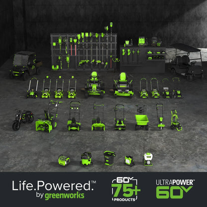 Greenworks 60V 17" Cordless Battery Push Lawn Mower w/ 4.0Ah Battery & Charger