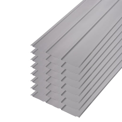 Set of 8 Arrow 45" x 27" Galvanized Corrugated Steel Roof Panels for DIY Shed, Garage, Carport, Charcoal