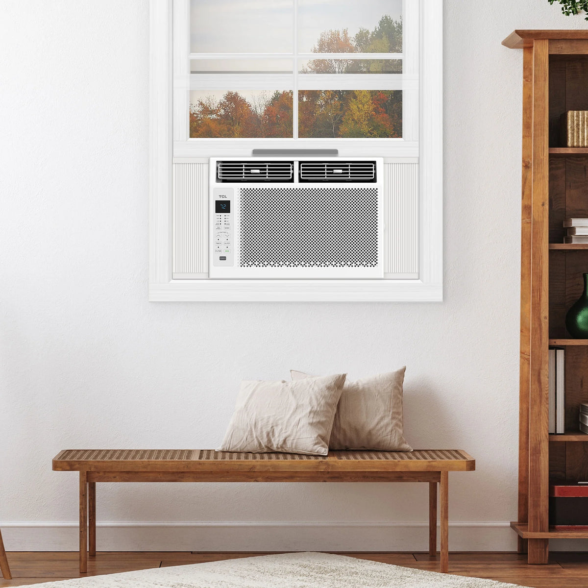 TCL 6,000 BTU Window Air Conditioner, 250 sq. ft., LED Display, Included Remote,  White, W6W32
