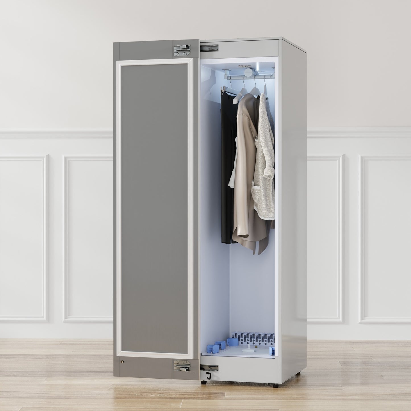 Equator Steam Dryer Closet REMOVE WRINKLES Sanitize Deodorize Refresh Slim110V