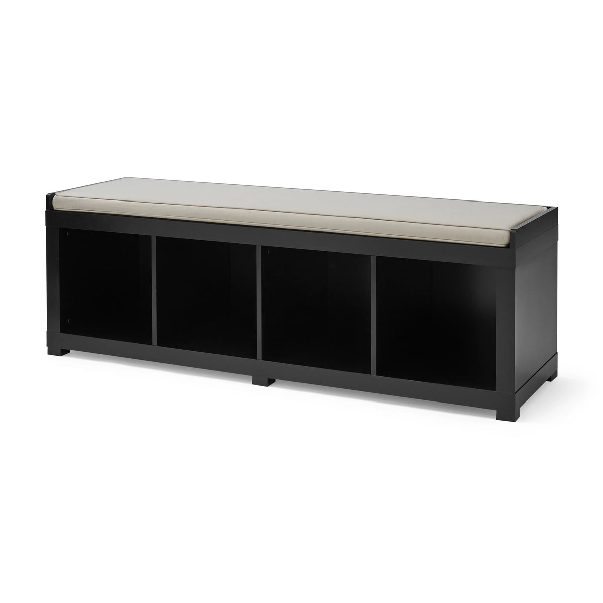 Better Homes & Gardens 4-Cube Shoe Storage 58.39" Bench, Weathered