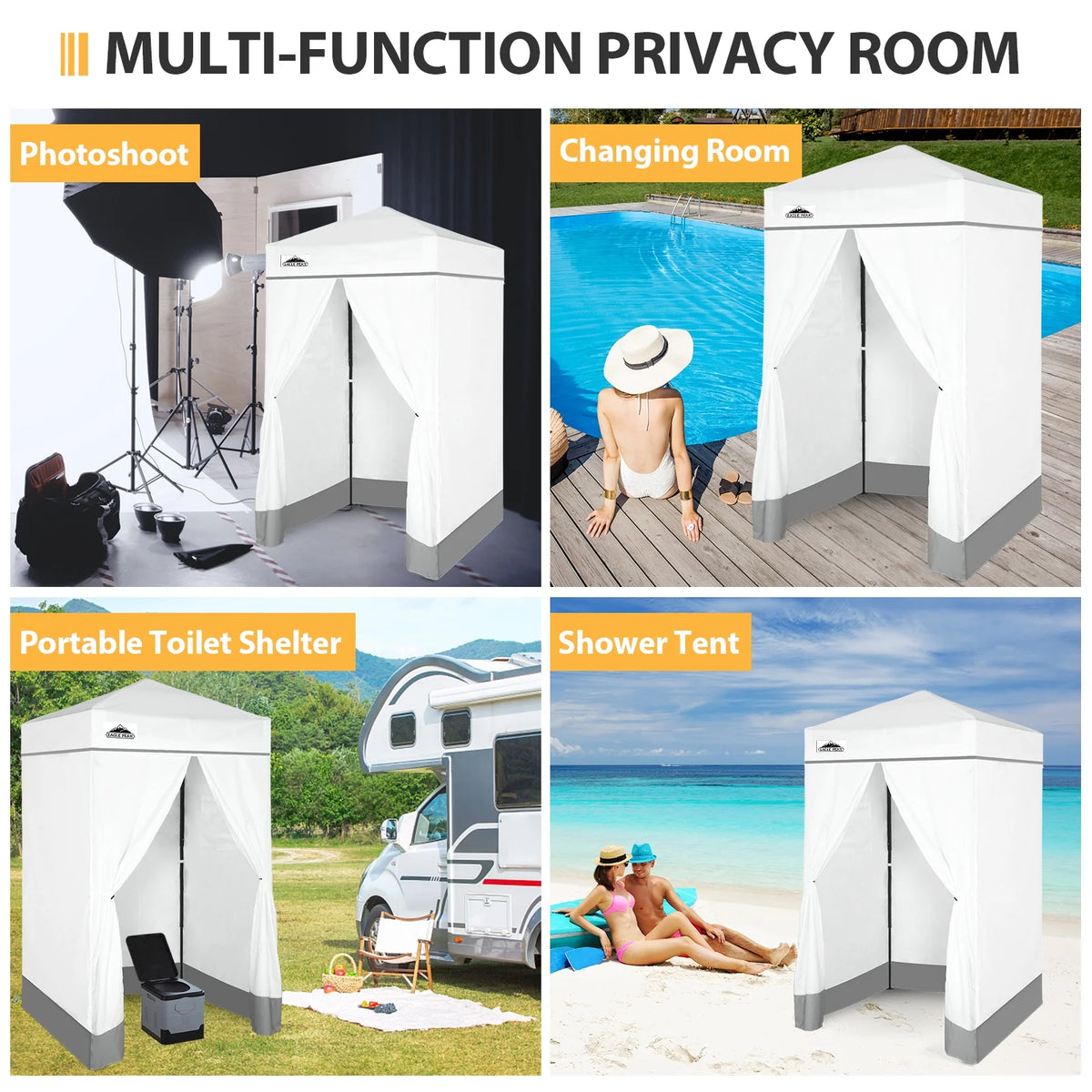 EAGLE PEAK Flex Ultra Compact 4 ft x 4 ft Pop-up Changing Room Canopy, Portable Privacy Cabana