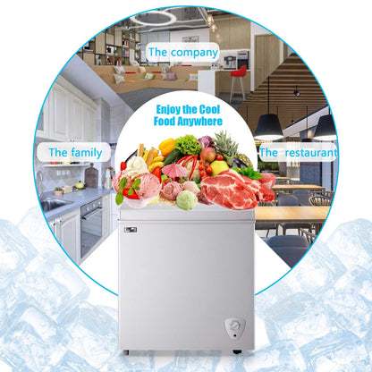 WANAI 3.5 Cu.ft Freezer, Chest Freezer, Deep Freezer with Top Open Door