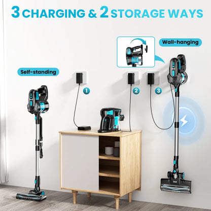 INSE Cordless Vacuum Cleaners, 6-in-1 Lightweight Stick Vacuum for Hardwood Floor Carpet Pet Hair, V770