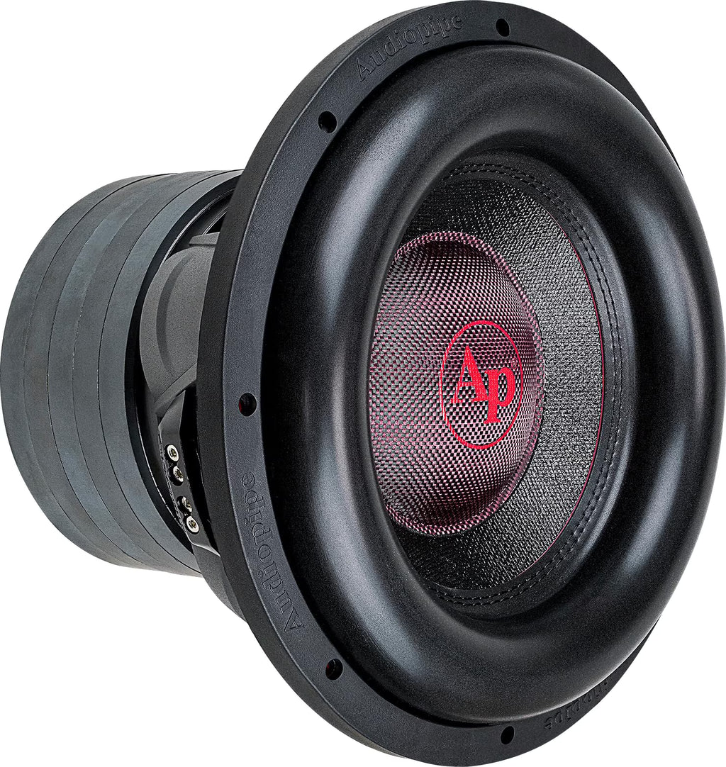 Audiopipe 1200W RMS Dual Car Subwoofer, Black, 12"