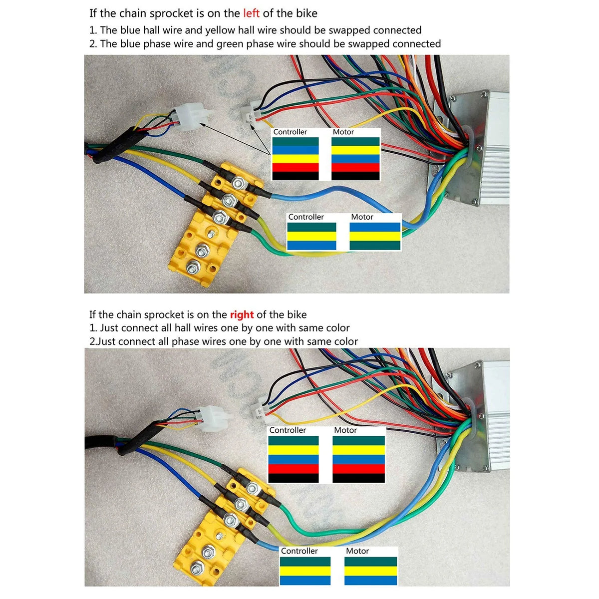 Full Set of 48V 1800W Brushless Electric Motor Controller Throttle Grip Pedal Wiring Harness Ignition Key 4 x12V Battery for Go Kart Scooter E Bike Motorized Bicycle ATV Moped Mini