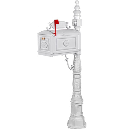 Betisef Large Cast Aluminum Mailbox Barcelona Decorative Post Mail Box Combination Stratford Heavy Duty