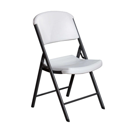 Lifetime Combo Set of (4) 8-Foot Rectangle Folding Tables & (32) Chairs, Indoor/Outdoor Use, White (80147)