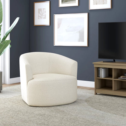 Mainstays Boucle Swivel Accent Chair, Taupe