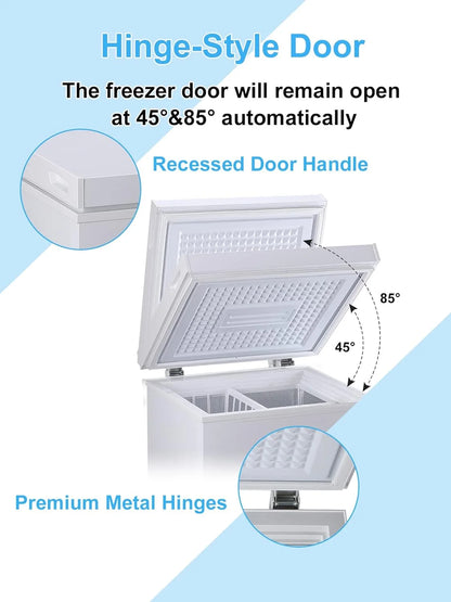 GGTB 3.0 Cu.ft Chest Freezer Top Open Door Compact Freezer with Adjustable Temperature Black