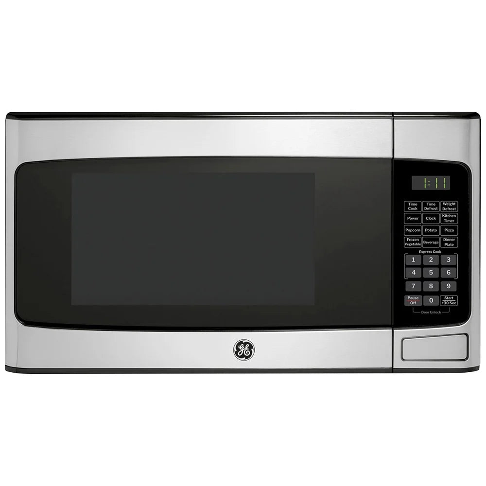 GE GCST11N1WSS 1.1 cu. ft. Countertop Microwave Oven 950 Watts Stainless Steel Bundle with 2 YR CPS Enhanced Protection Pack
