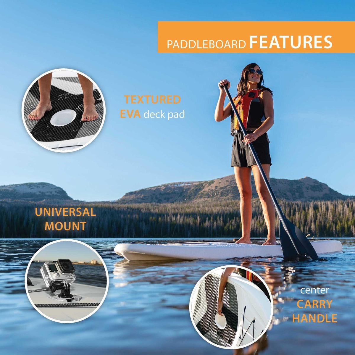 Lifetime Stand Up Paddle Board, Horizon 10' - White, Set of 2 - 90749
