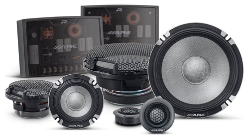 Pair Alpine R2-S653 6.5" 3-Way Component Car Audio Speakers High-Resolution