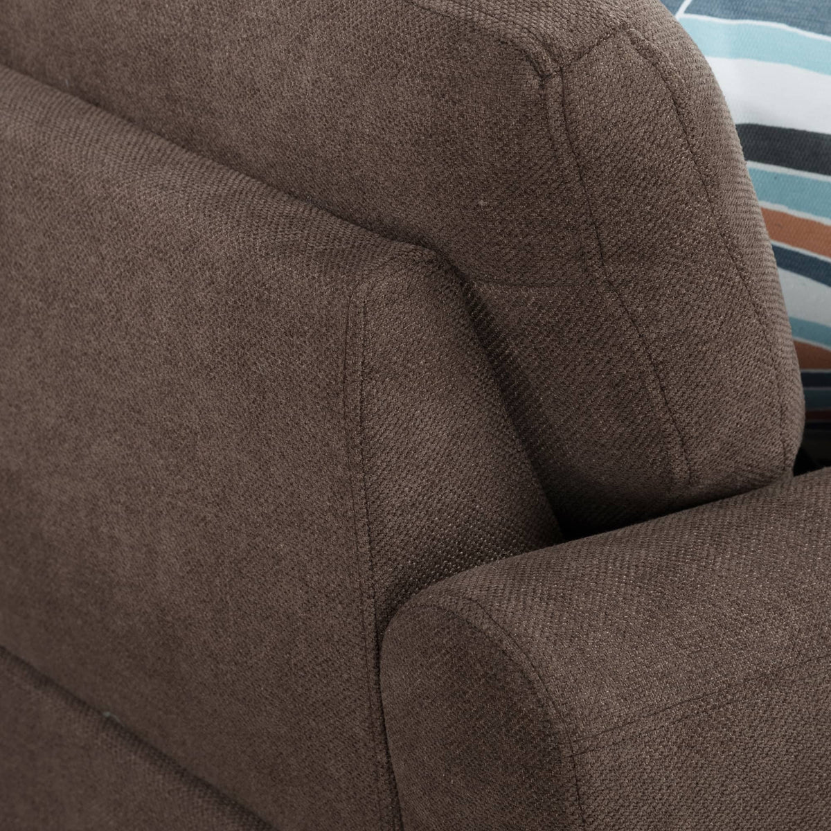 Aukfa 3 Piece Sectional Sofa, Living Room Couch with Storage Ottoman&Cup Holder, Linen, Right Hand, Purple