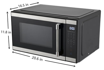 Hamilton Beach 1.1 Cu. Ft. Microwave Oven, Countertop, Black and Stainless Steel