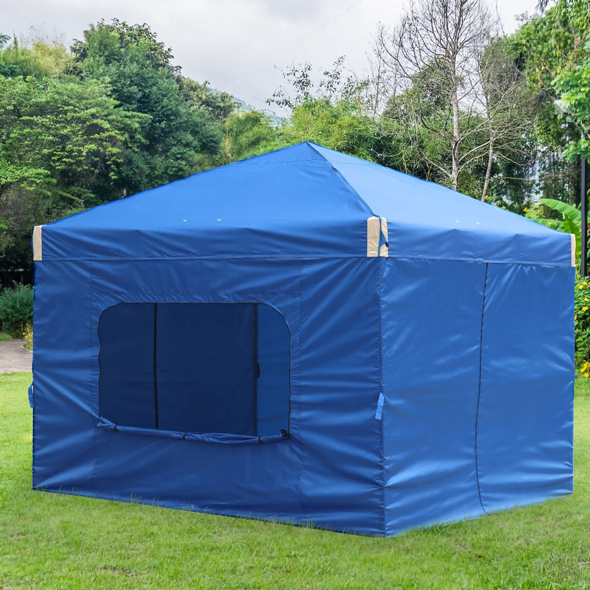Aoodor Pop Up Canopy Tent with Removable Mesh Window Sidewalls, Portable Instant Shade Canopy with Roller Bag