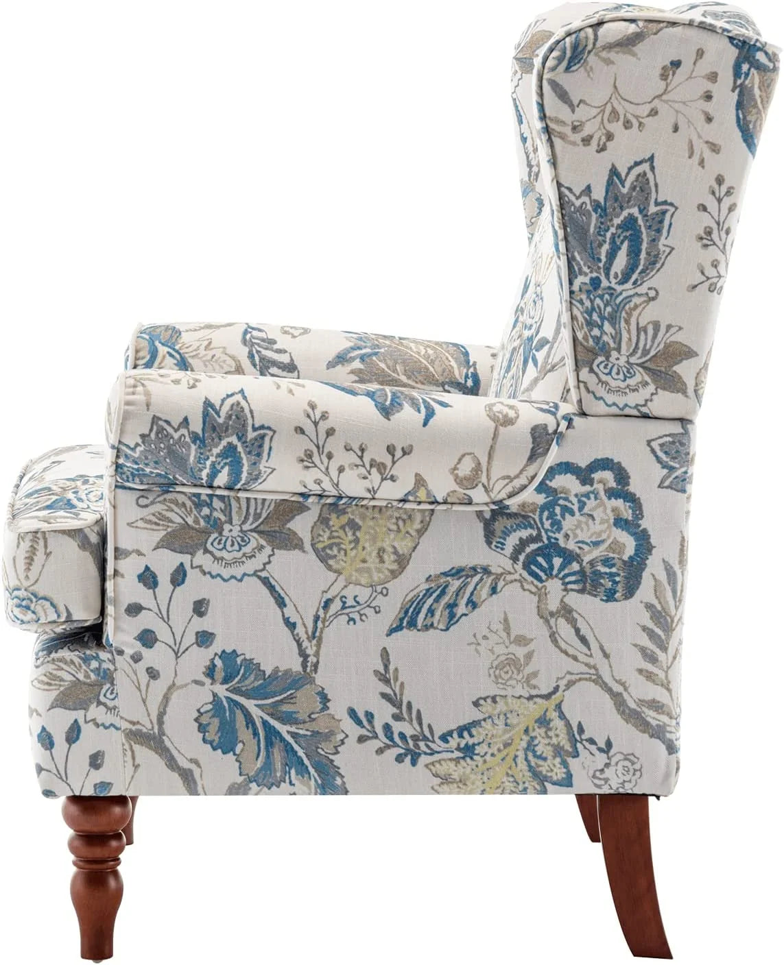 EROMMY Upholstered Accent Chair, Floral Print Fabric Armchair