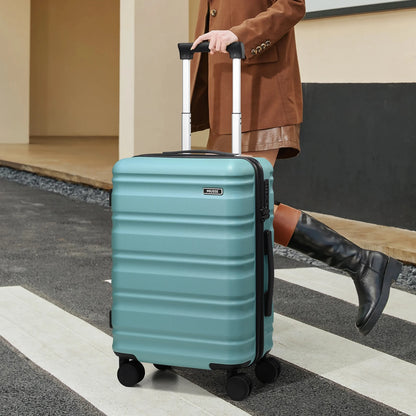 MIUSSE Luggage Sets 3 Piece, 20 Inch Carry On Luggage with Wheels, 100% PC Hardshell Suitcase with TSA Lock, Carry On Suitcases Airline Approved With Travel Backpack for Men Women