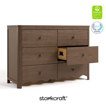 Storkcraft Casablanca 6 Drawer Nursery Dresser, Sage