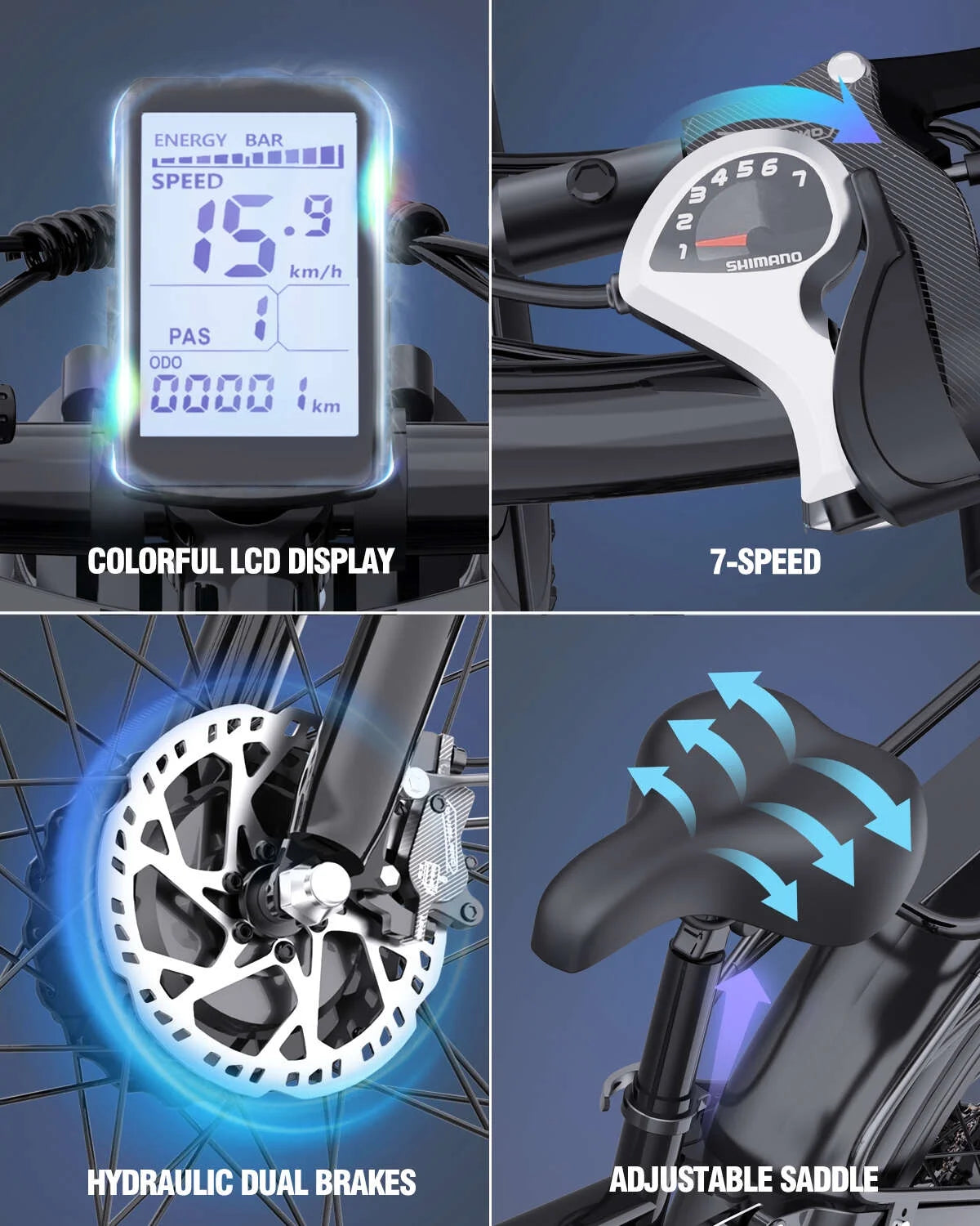 Dual Motor PEAK 3000W Electric Bike for Adults,31mph 48V 23Ah Electric Bicycle,26" Fat Tire Mountain Bike UL2849