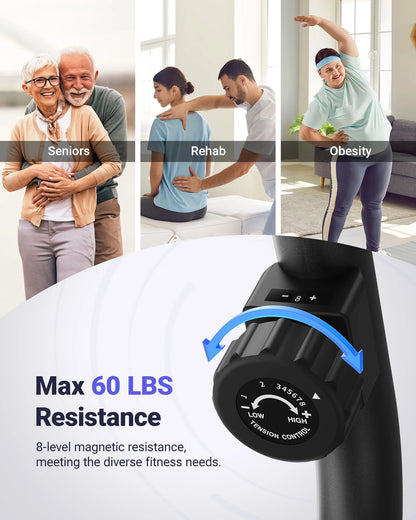 MERACH Recumbent Exercise Bikes for Home Sit Down Stationary Bicycle Magnetic 8 Levels Resistance Indoor Cycling Bike with Free APP