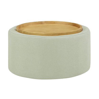 Beautiful Drew Stowaway Coffee Table with Storage by Drew Barrymore, Cream