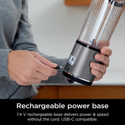 Ninja Blast Portable Blender, Cordless, 18oz. Vessel, Personal Blender for Shakes & Smoothies, BPA Free, Leakproof Lid & Sip Spout, USB-C Rechargeable, Dishwasher Safe Parts, Metallic Purple,