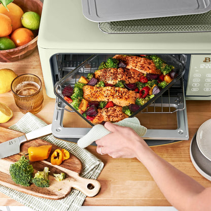 Beautiful Infrared Air Fryer Toaster Oven, 9-Slice, 1800 W, White Icing by Drew Barrymore