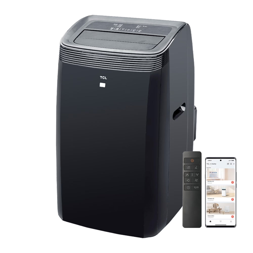 TCL 10,000 BTU 450 sq. ft. Smart Portable Air Conditioner and Heater with Fan & Dehumidifier, Operates Quietly, Energy Efficient - Black - W10P95-B5
