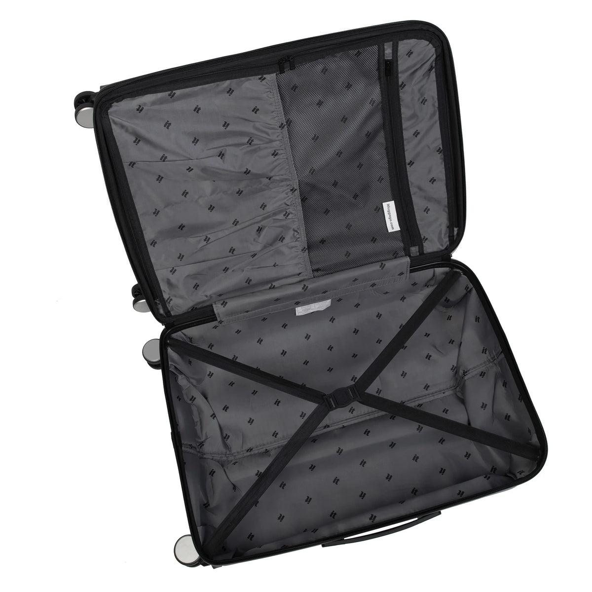 it luggage Legion 28" Hardside Checked 8 Wheel Expandable Spinner Luggage, No TSA Lock, Asphalt Black