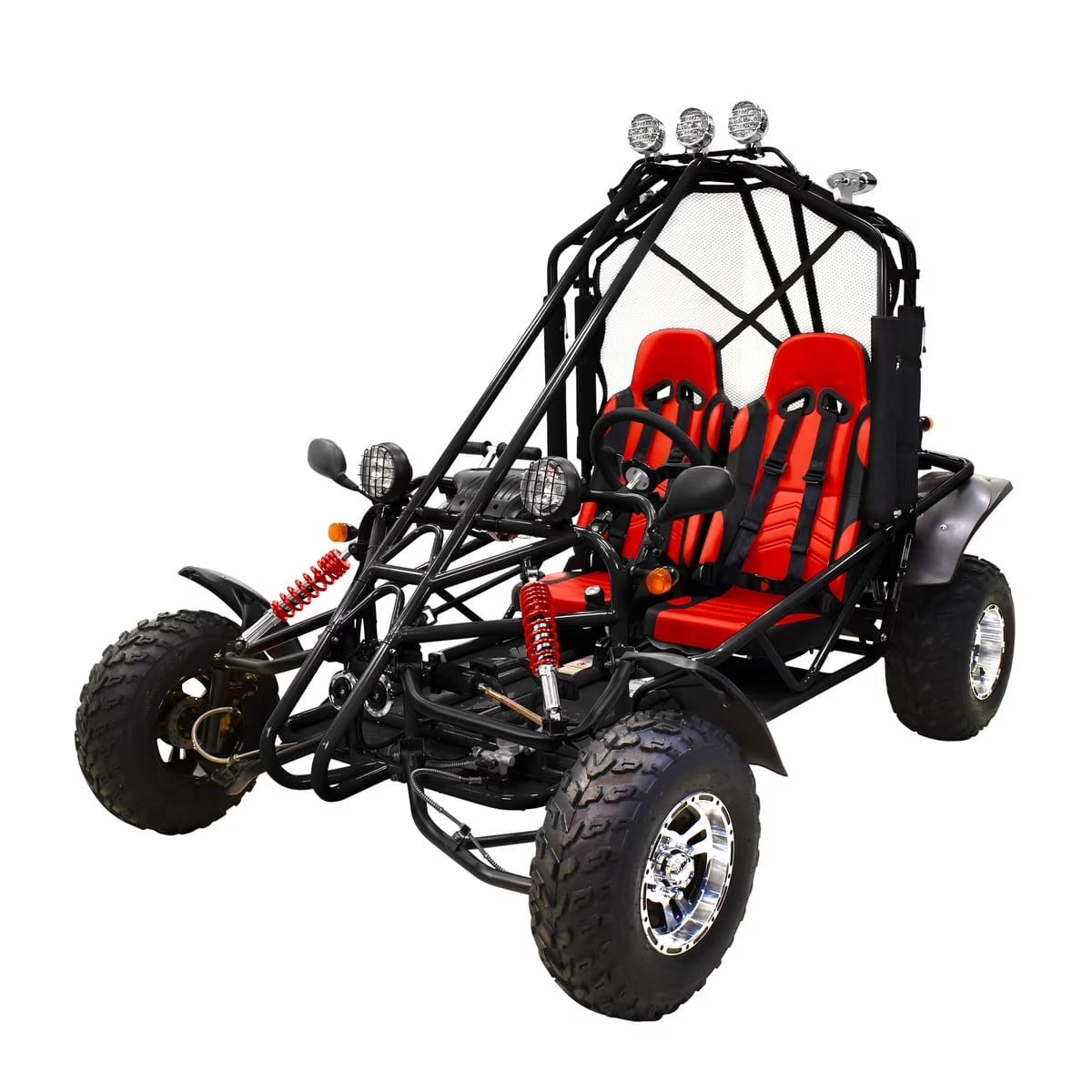 Massimo GKA 200 169cc EFI Adult Go Kart with 10HP Engine, 2WD Off-Road Go Cart, Dual Seats, Red